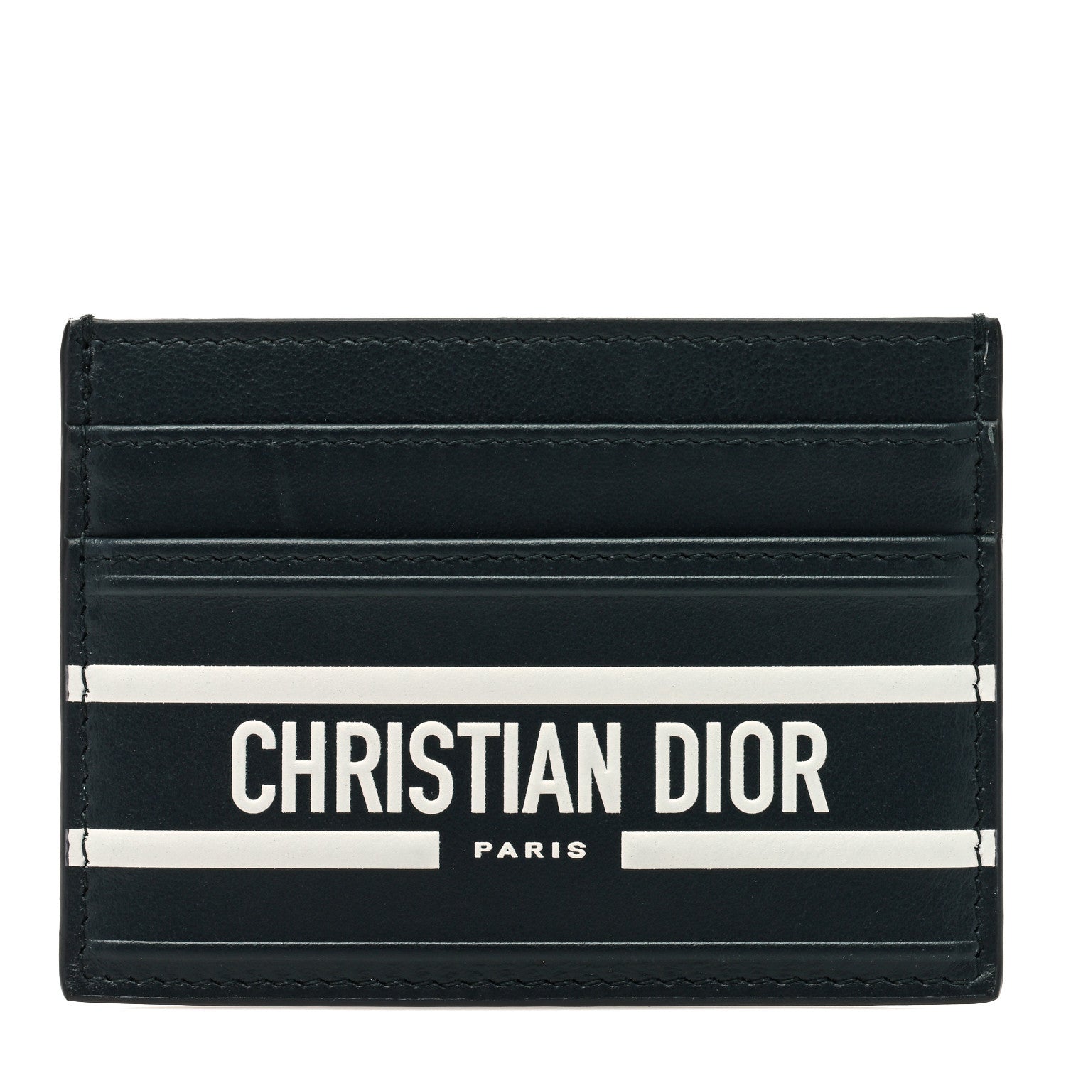 Christian Dior Calfskin Vibe Card Holder Blue 1 of 8
