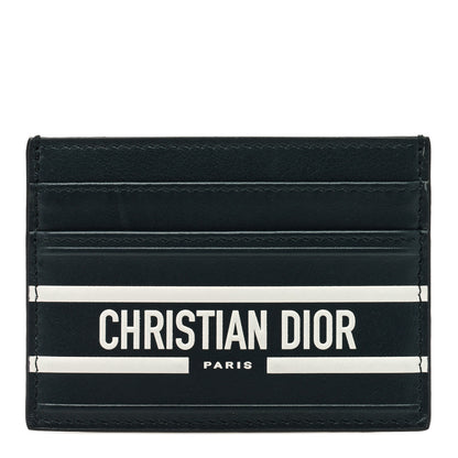 Christian Dior Calfskin Vibe Card Holder Blue 1 of 8