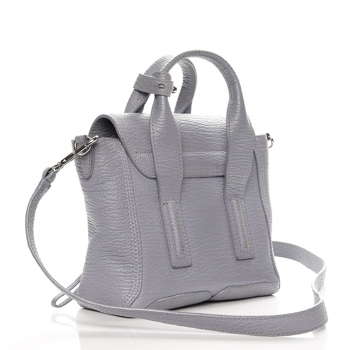 3.1 Textured Calfskin Mini Pashli Satchel Lilac