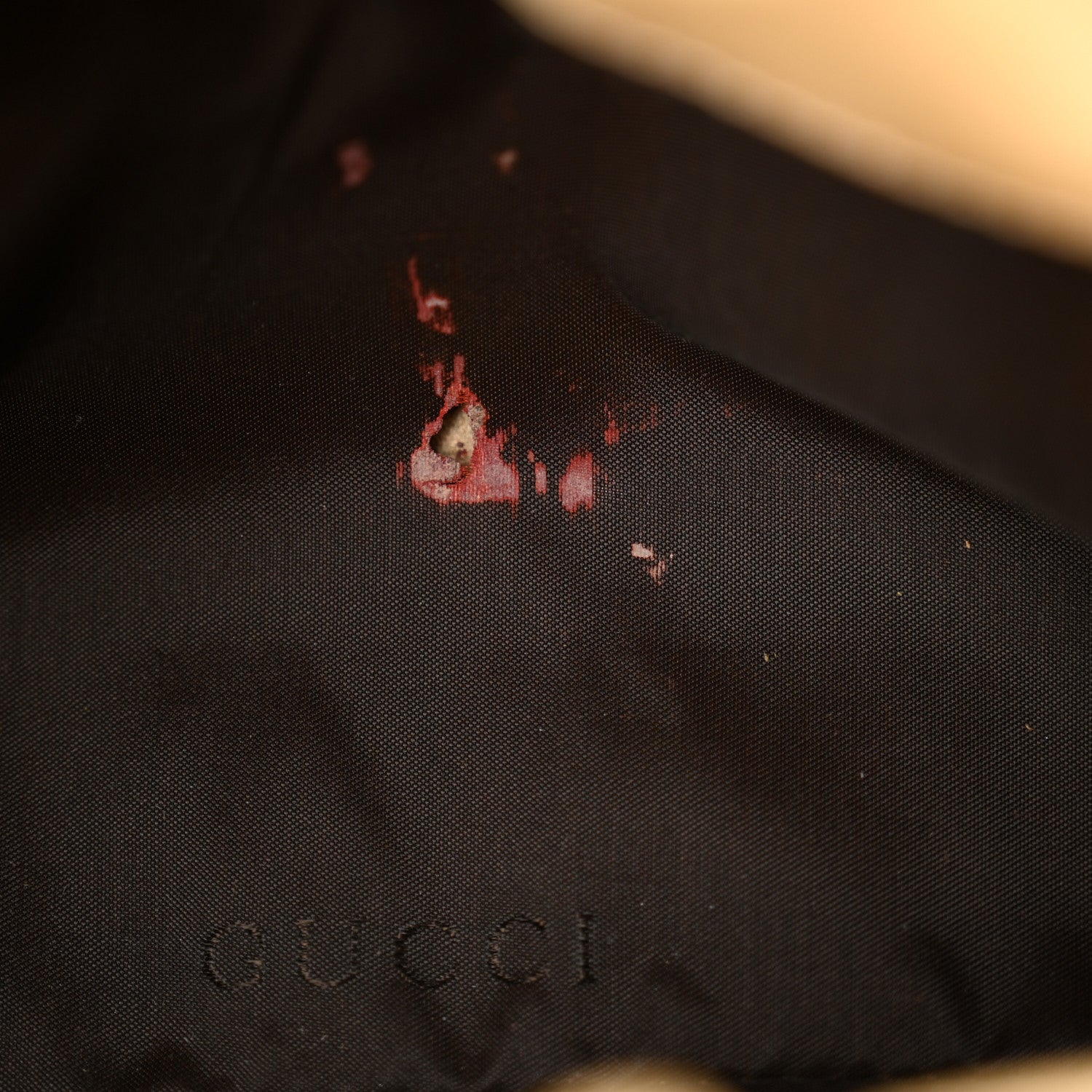 Gucci Calfskin Floral Printed Bamboo Top Handle Frame Bag Beige Brown 11 of 12