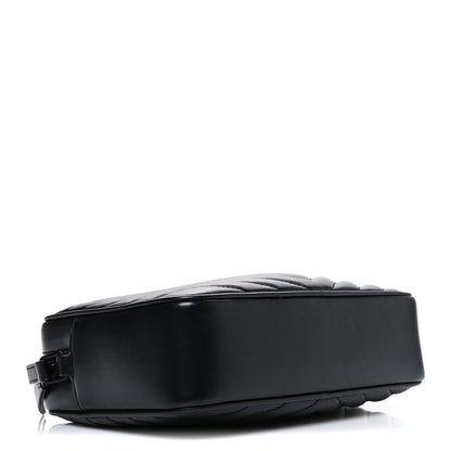 Saint Laurent Calfskin Matelasse Monogram Monochrome Lou Camera Bag Black 4 of 10