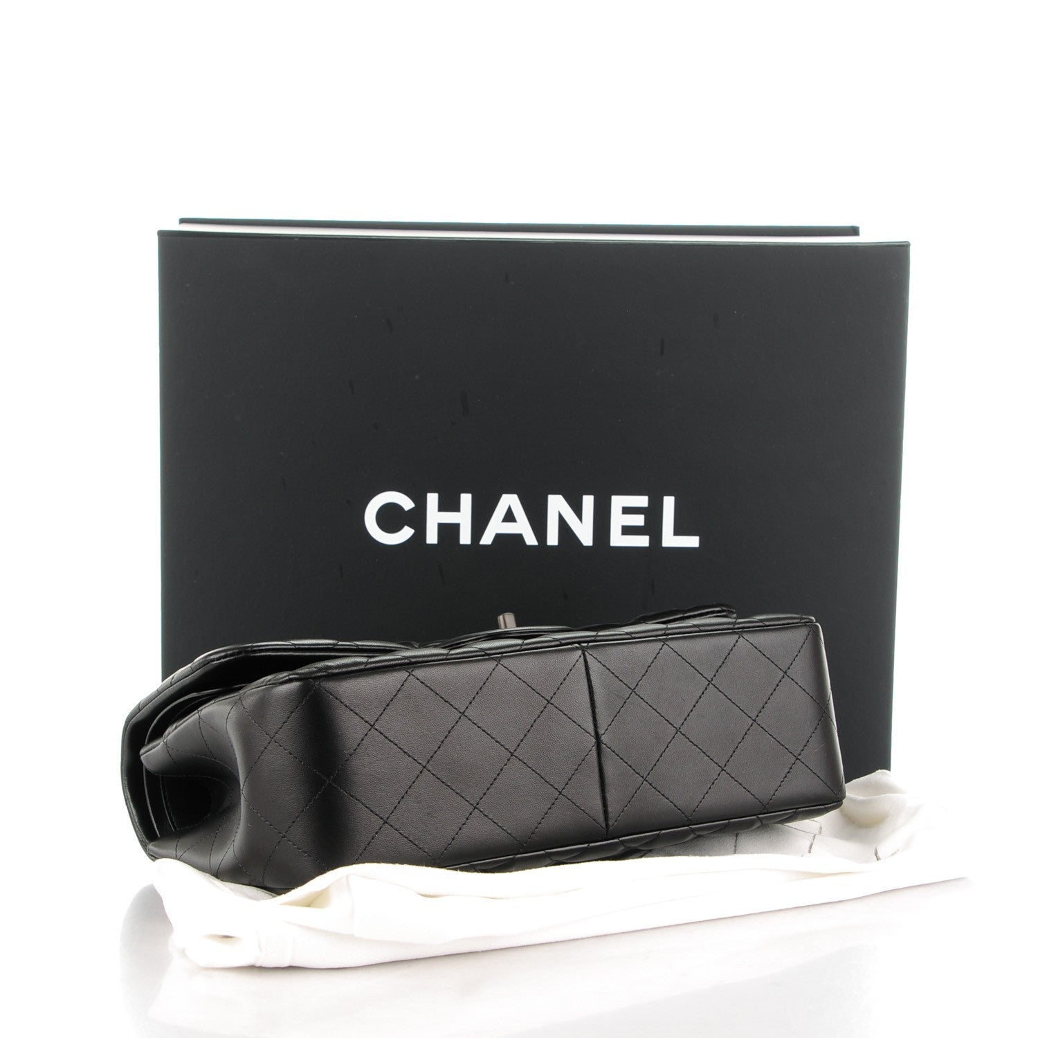Chanel Lambskin Quilted Jumbo Double Flap So Black 4 of 8