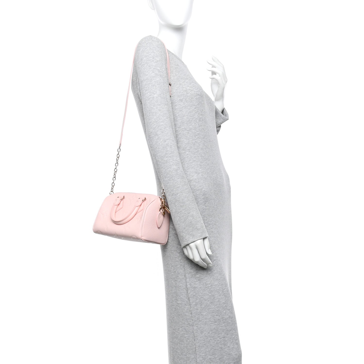 Louis Vuitton Empreinte Monogram Giant Speedy Bandouliere 20 Pink Opale 2 of 11