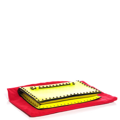 Valentino Garavani Nappa Rockstud Wristlet Clutch Yellow Fluo 4 of 6