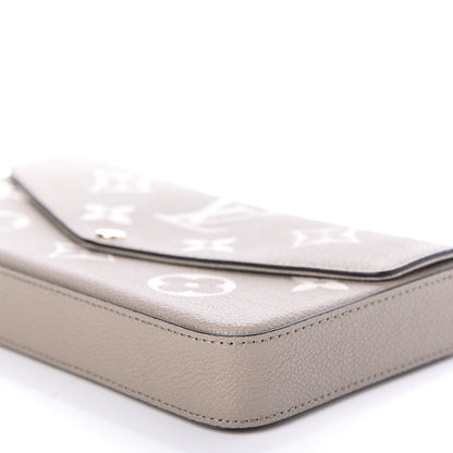 Louis Vuitton Empreinte Monogram Giant Felicie Pochette Tourterelle Creme 9 of 11