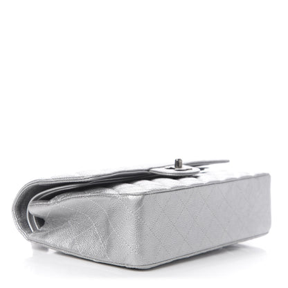 Chanel Metallic Caviar Quilted Medium Double Flap Silver 5 of 12