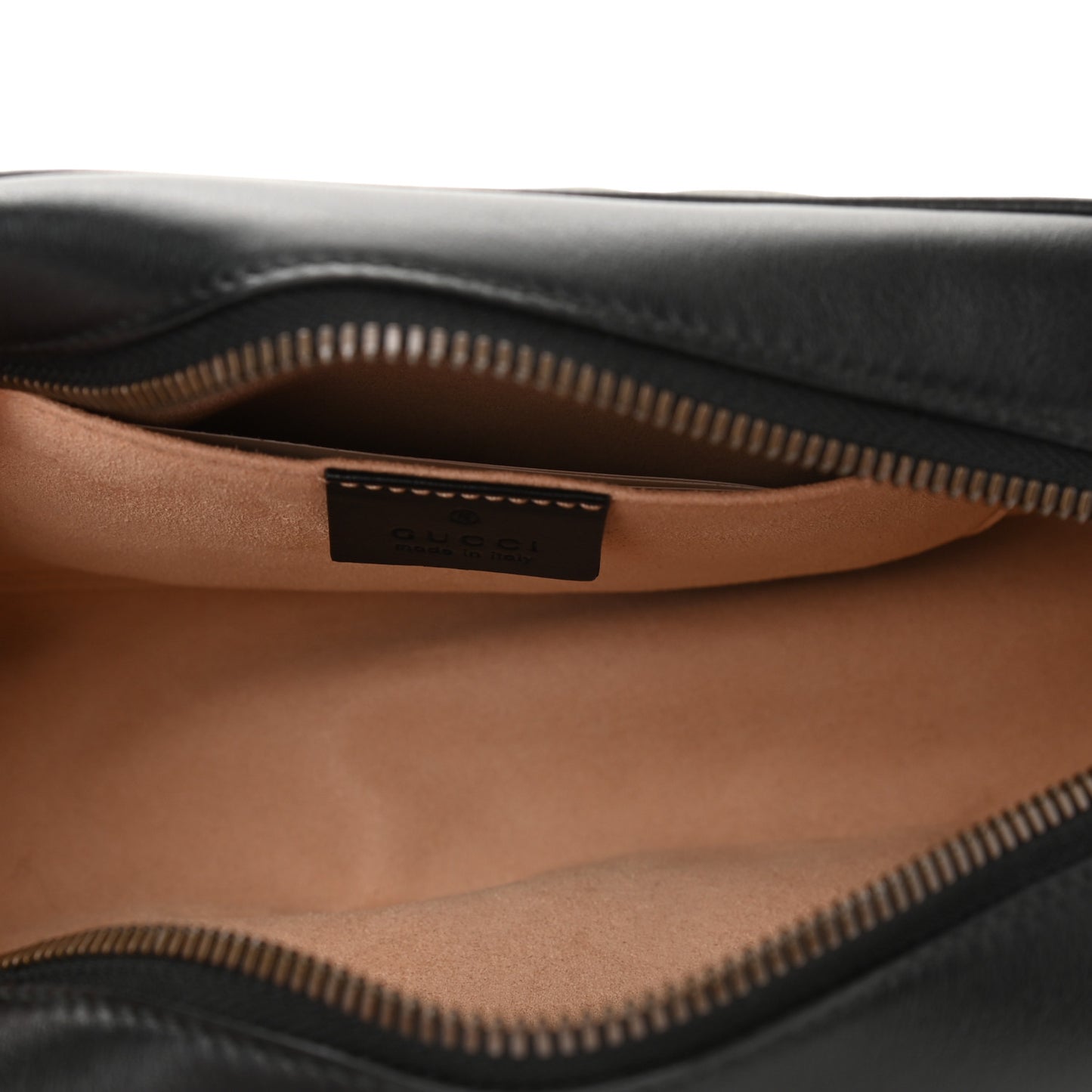 Calfskin Matelasse Small GG Marmont Chain Shoulder Bag Black