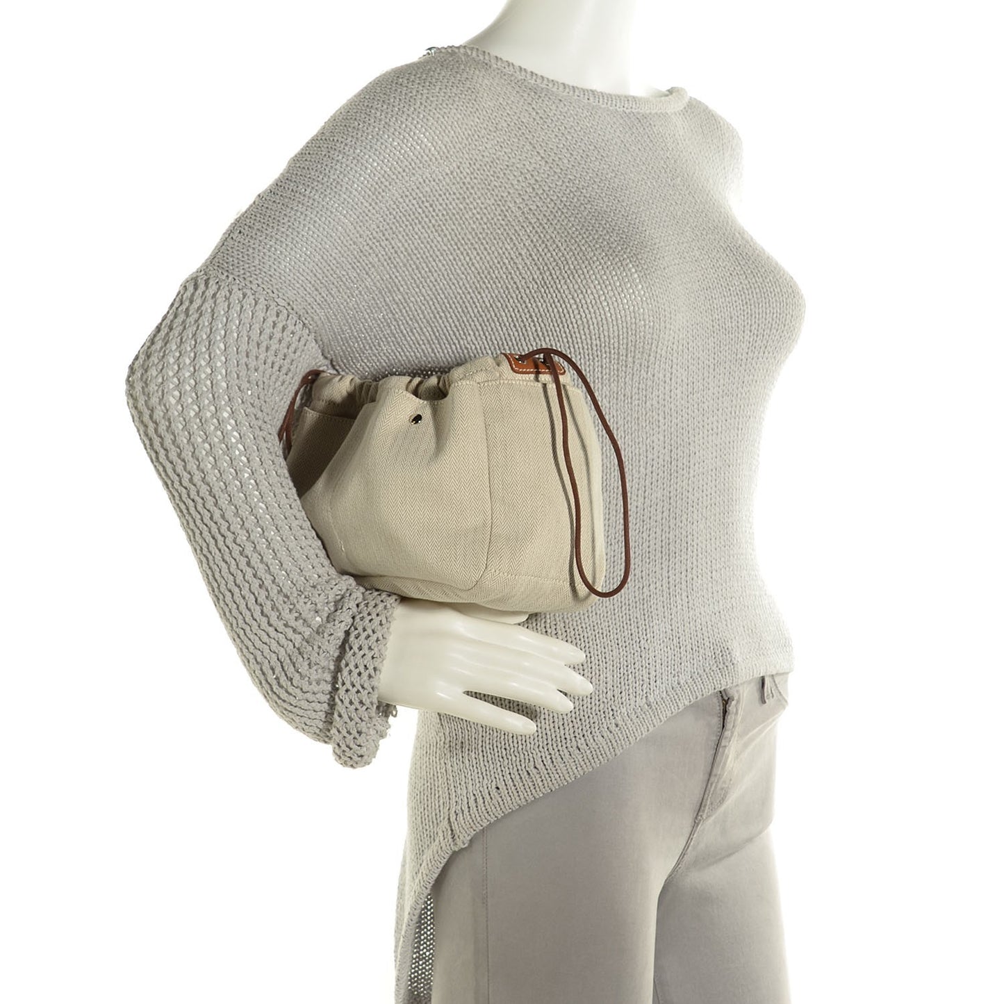 Canvas Barenia Fourbi 25 MM Pouch Naturel Fauve