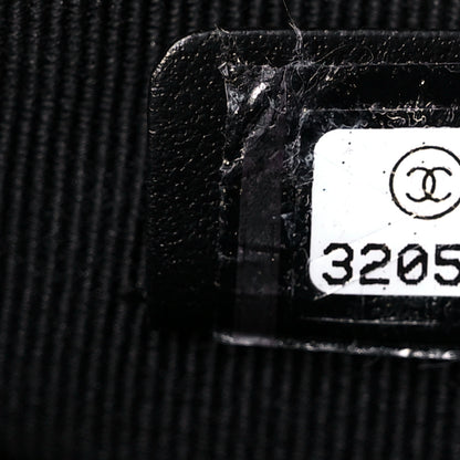 Chanel Caviar Quilted Crystal Zip Card Holder Wallet Black 7 of 8