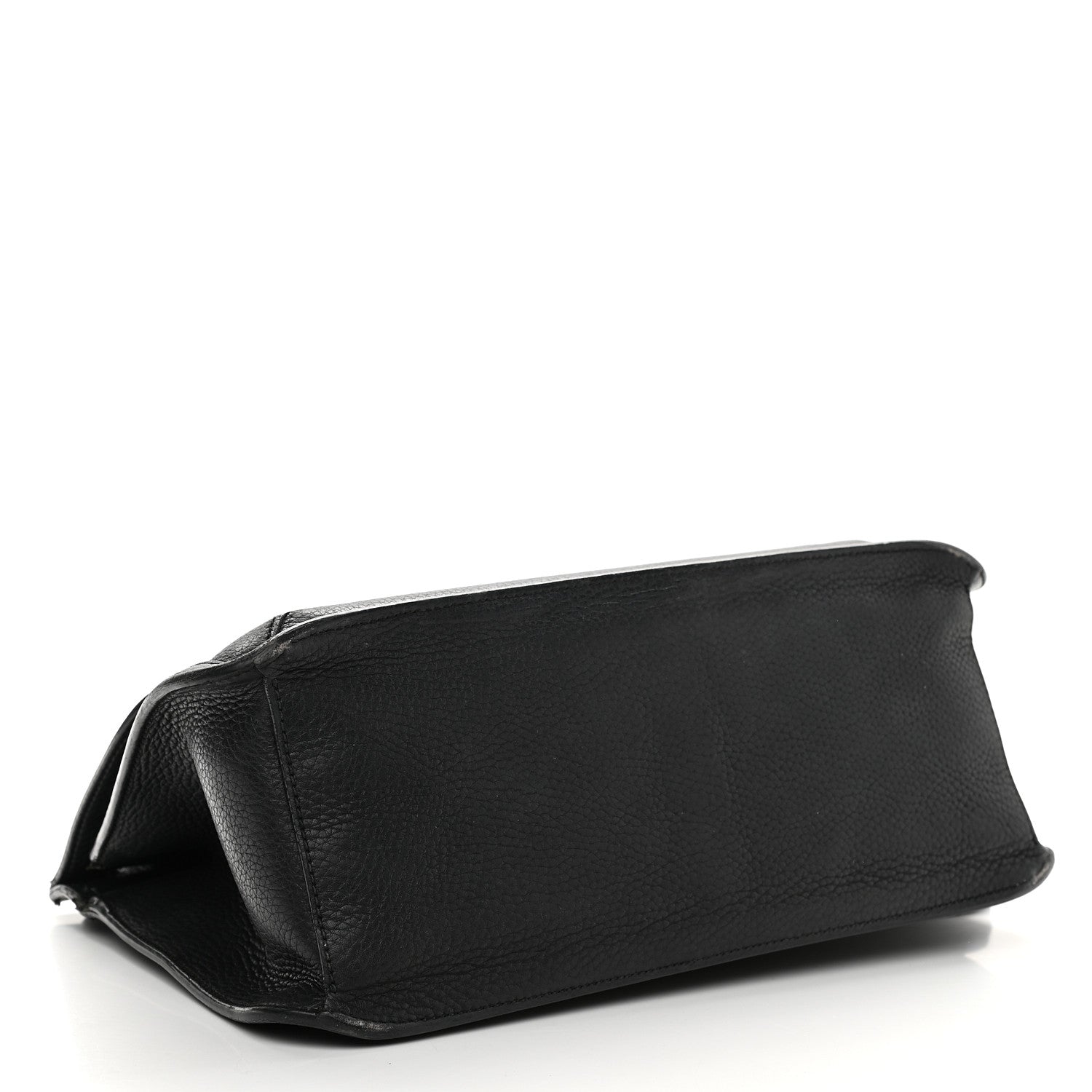 Gucci Pebbled Calfskin Medium Bamboo Daily Flap Shoulder Bag Black 4 of 17