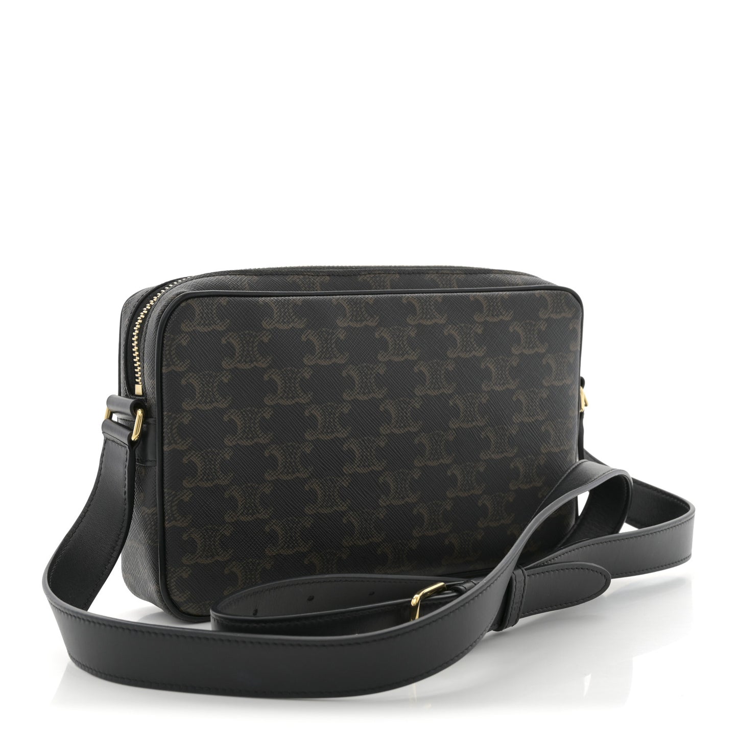 Triomphe Canvas Medium Messenger Bag Black
