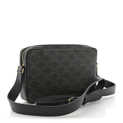 Celine Triomphe Canvas Medium Messenger Bag Black 3 of 10