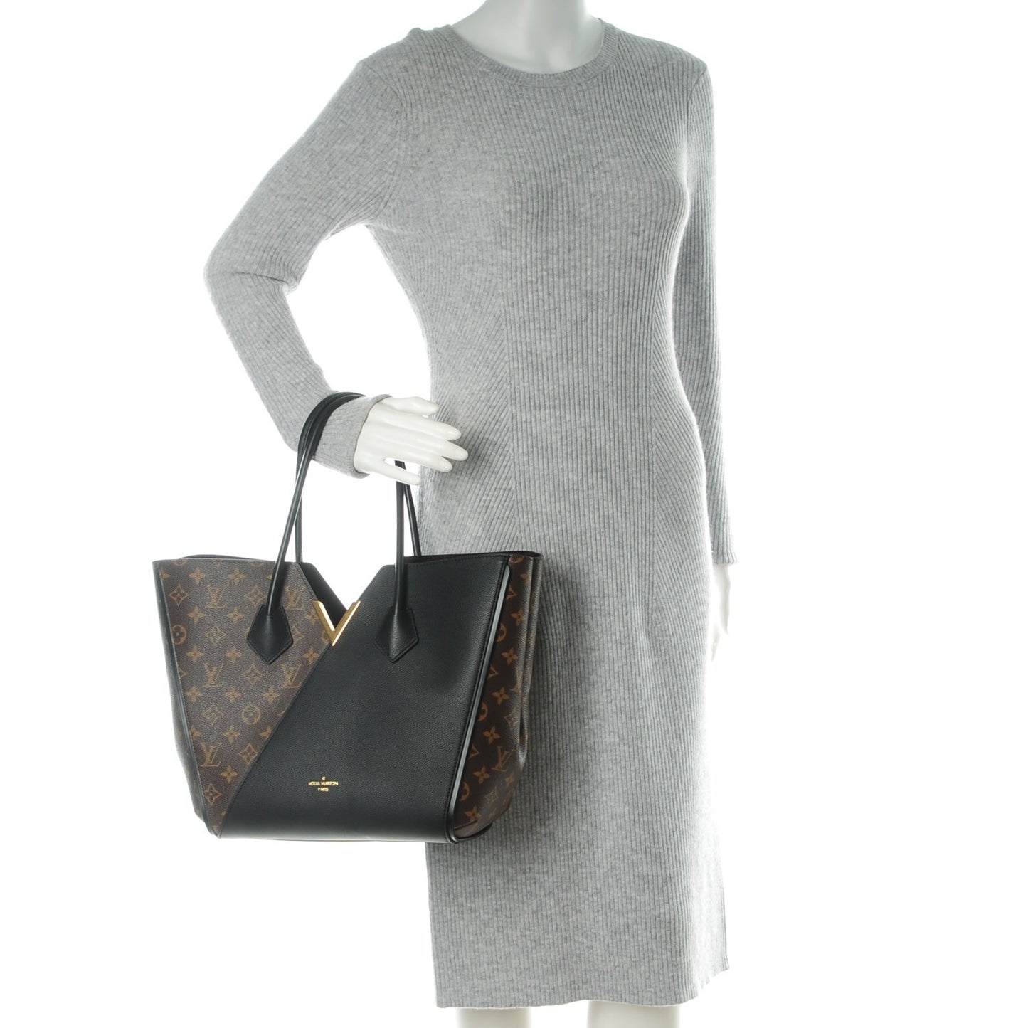 Calfskin Monogram Kimono Tote Black