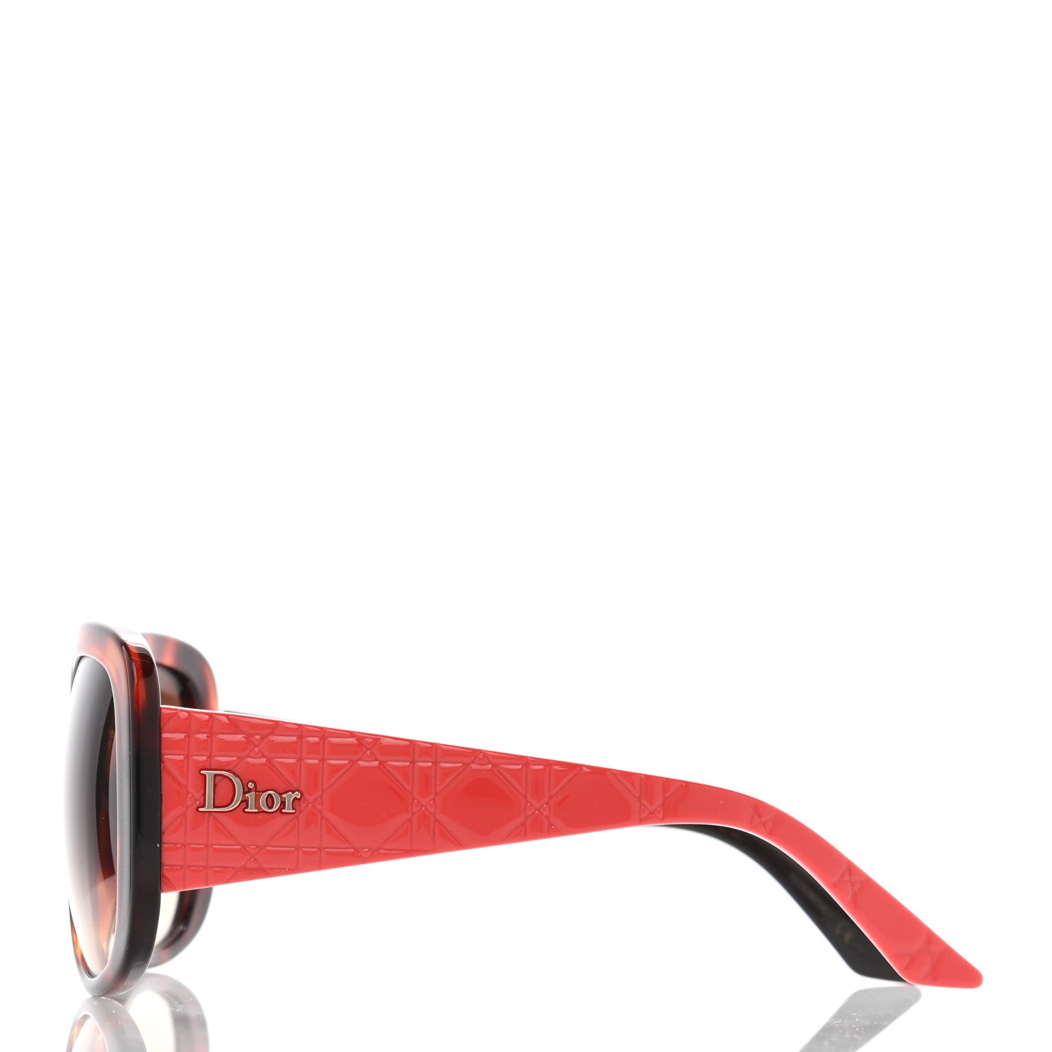 Christian Dior Resin Cannage Dior Lady Lady 1 Sunglasses Red Tortoise 3 of 8