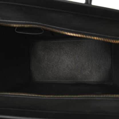 Celine Twill Smooth Calfskin Mini Luggage Dune Black 5 of 8