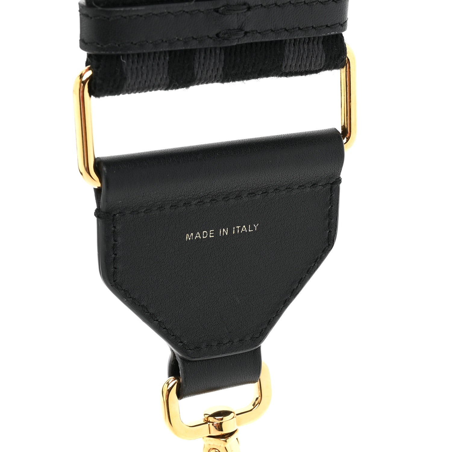 Fendi Ribbon Vitello Seta FF 1974 Adjustable Strap You Black 4 of 5