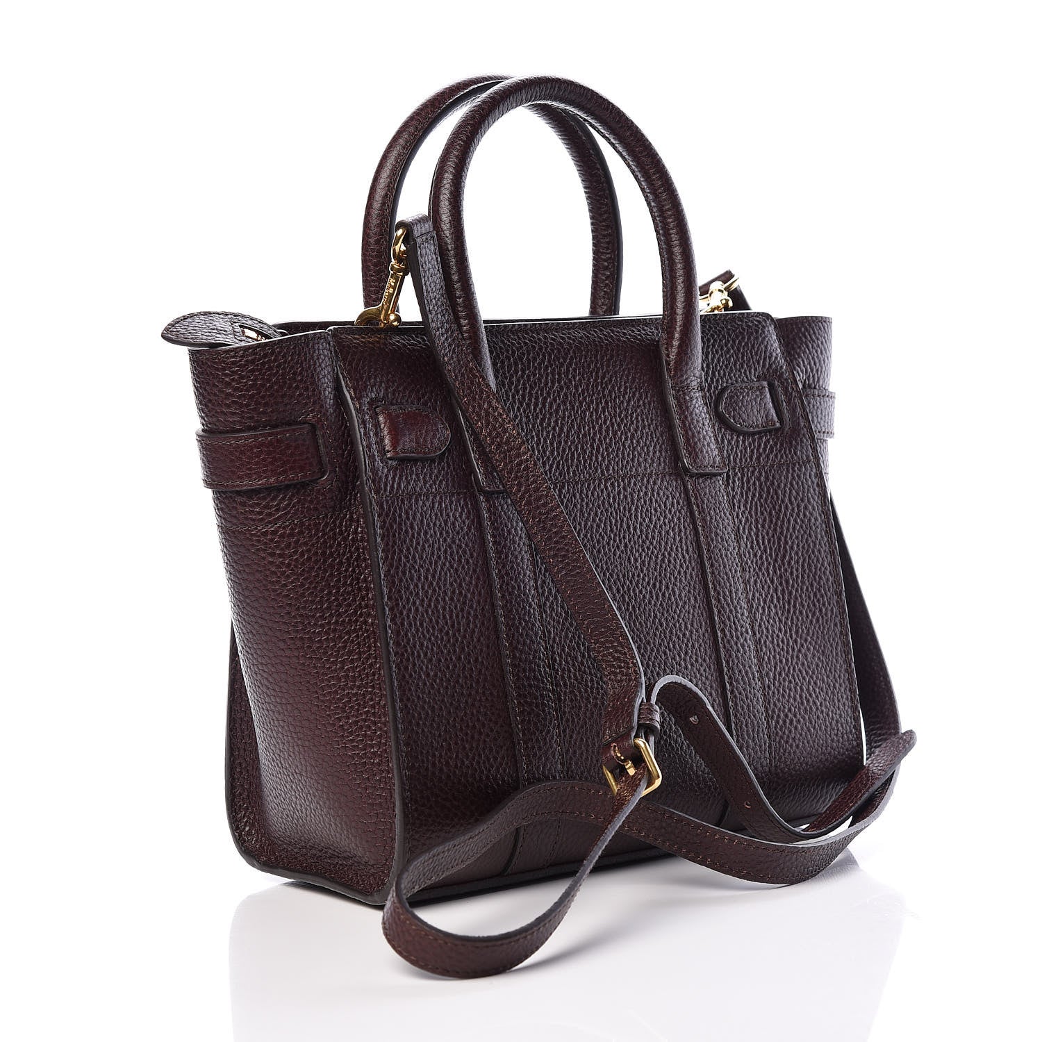 Mulberry Grained Vegetable Calfskin Mini Zipped Bayswater Oxblood 3 of 10