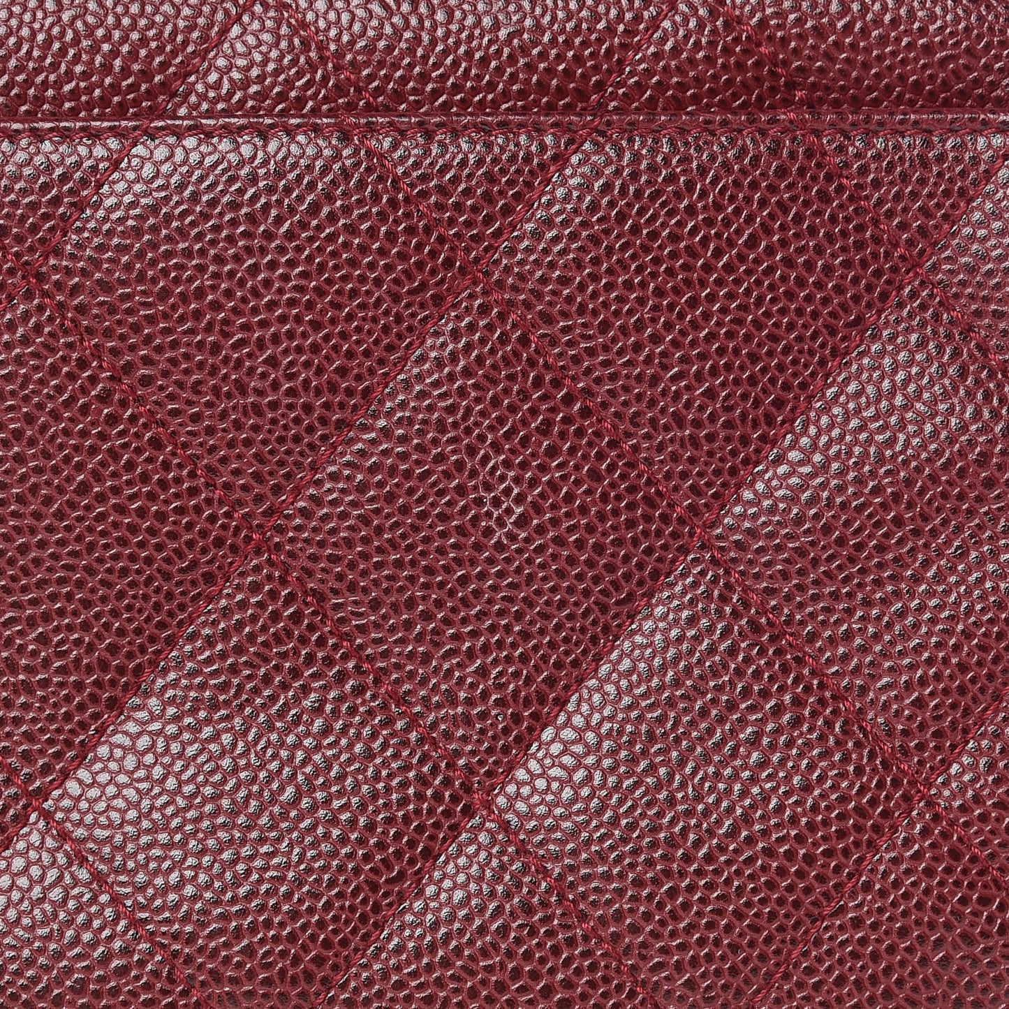 Caviar Quilted Medium Single Flap Dark Red