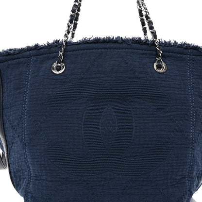 Chanel Canvas Small Double Face Tote Navy 7 of 10