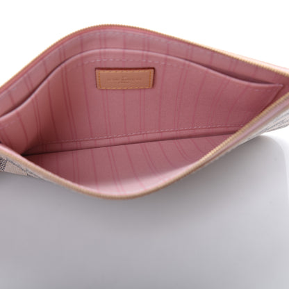 Louis Vuitton Damier Azur Neverfull MM GM Pochette Rose Ballerine 5 of 10