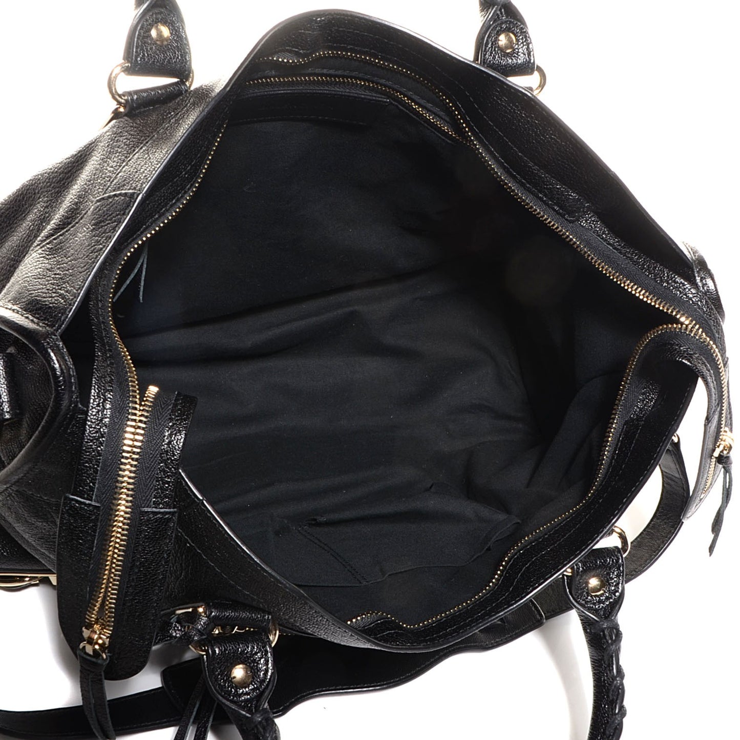 Chevre Gold Metallic Edge Hardware City Black