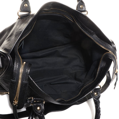 Balenciaga Chevre Gold Metallic Edge Hardware City Black 7 of 14