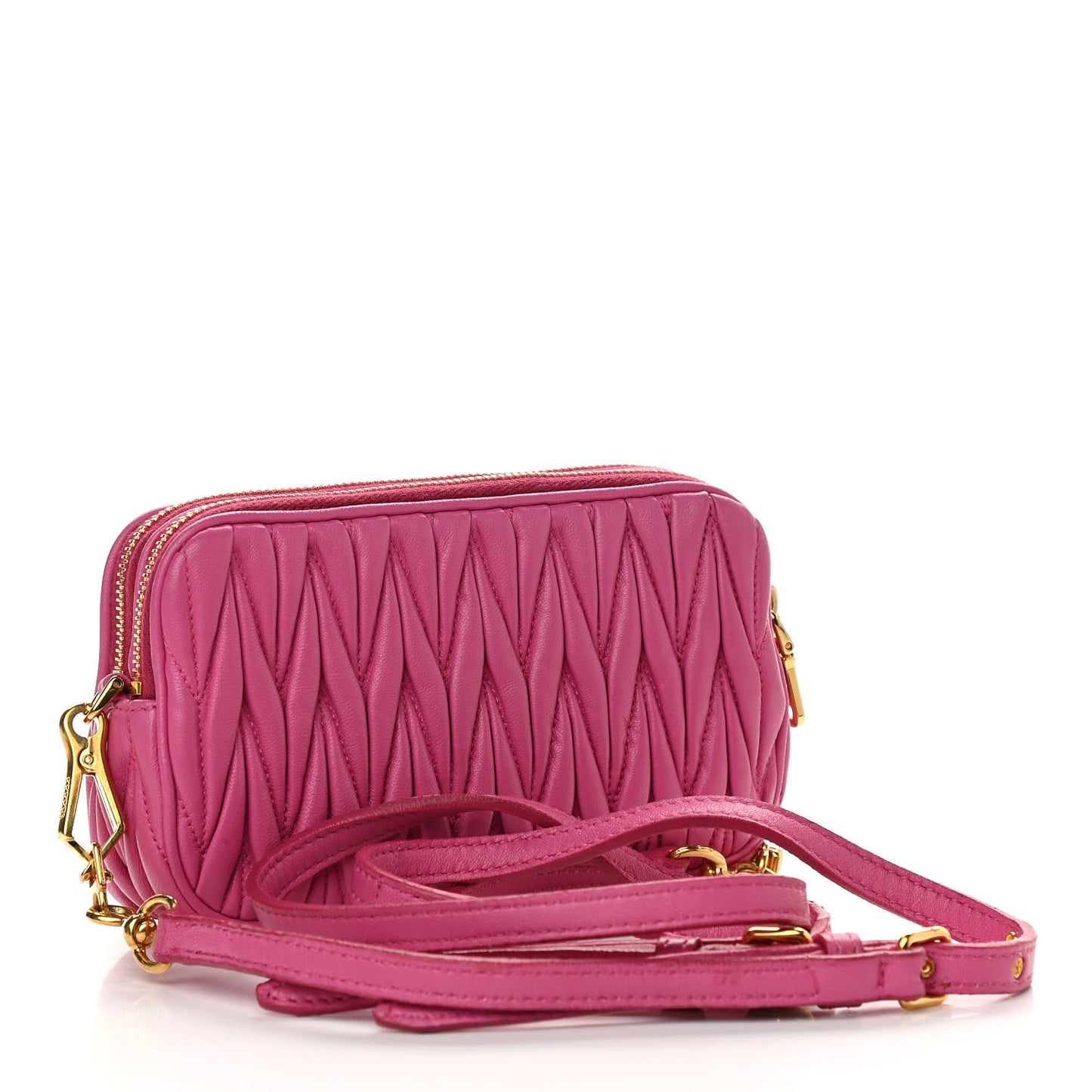 Nappa Matelasse Double Zip Chain Shoulder Bag Loto