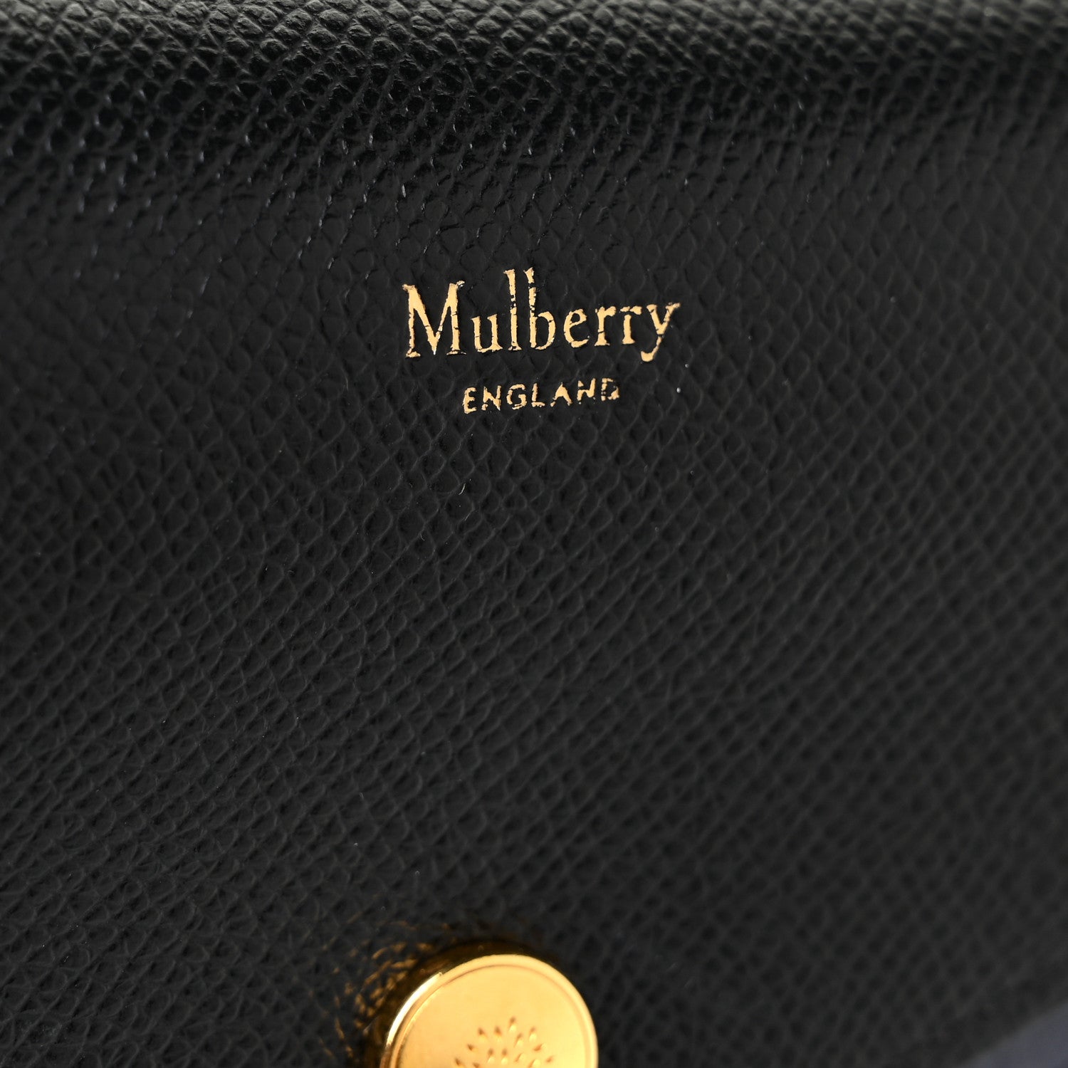 Mulberry Grained Calfskin Multiflap Chain Wallet Black 6 of 13