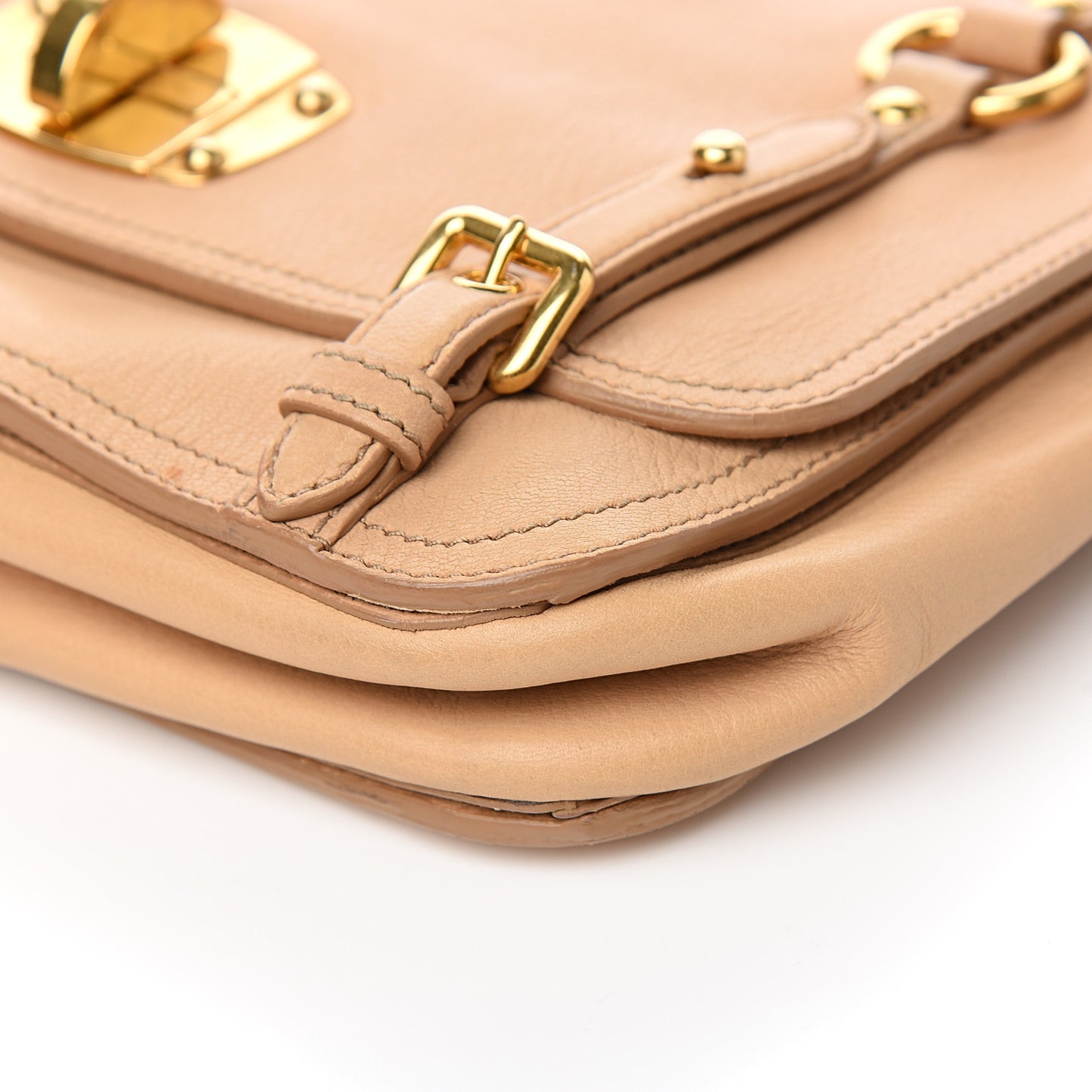 Cervo Flap Satchel Beige