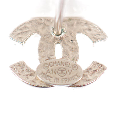 Chanel Crystal Timeless CC Earrings Silver 4 of 5