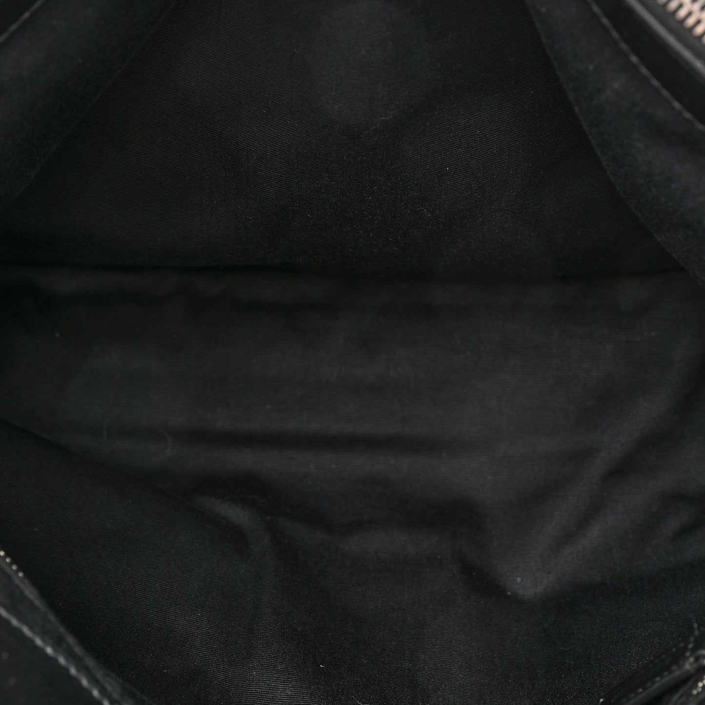 Calfskin Y Quilted Monogram Large Loulou Chain Satchel Black