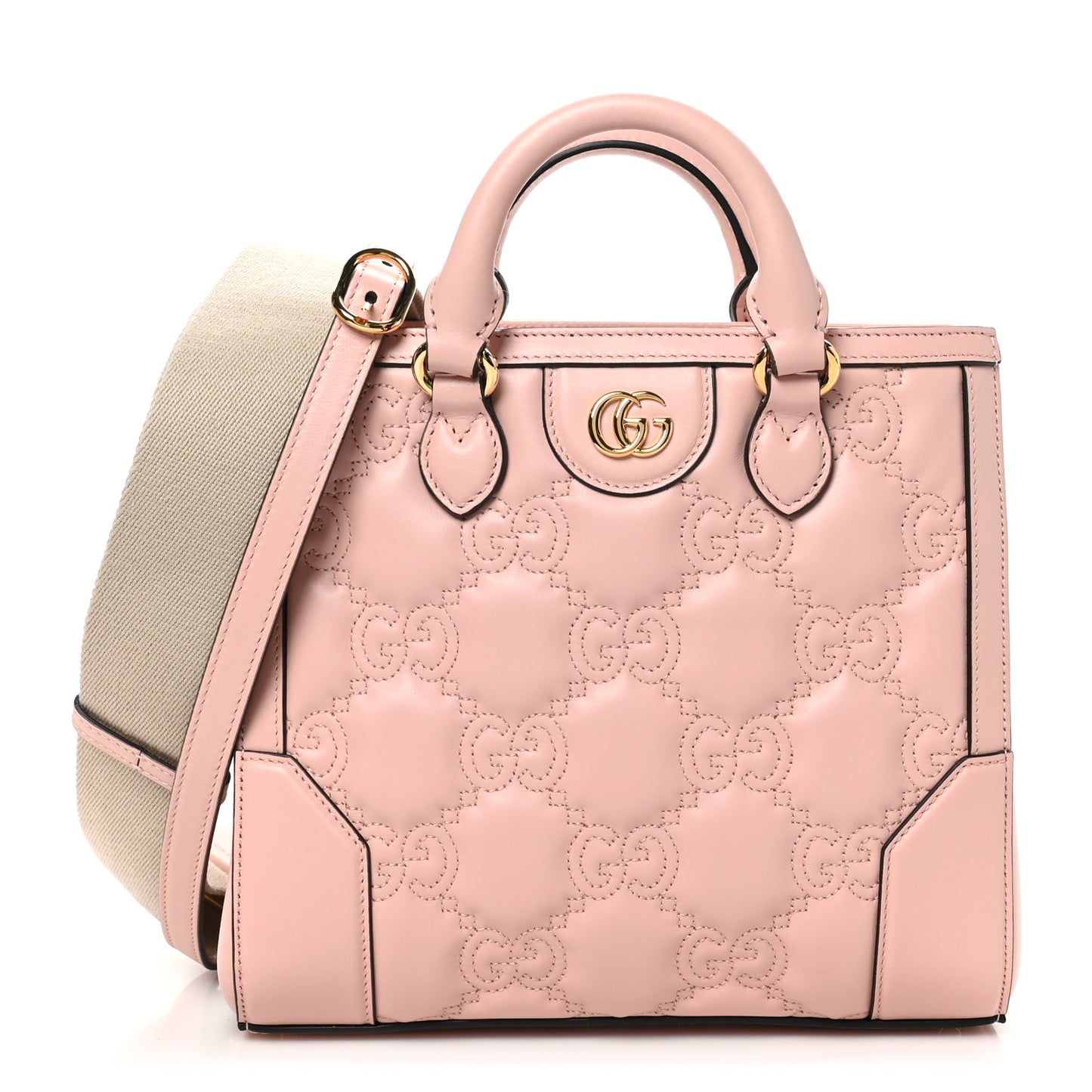 Calfskin GG Matelasse Mini Top Handle Bag Perfect Pink