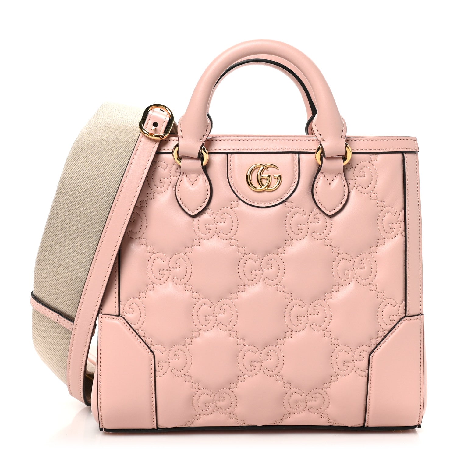 Gucci Calfskin GG Matelasse Mini Top Handle Bag Perfect Pink 1 of 11