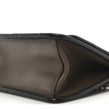 Fendi Vitello Century F is Fendi Bi-Color FF 1974 Embossed Small Kan I Shoulder Bag Maya Black 10 of 11