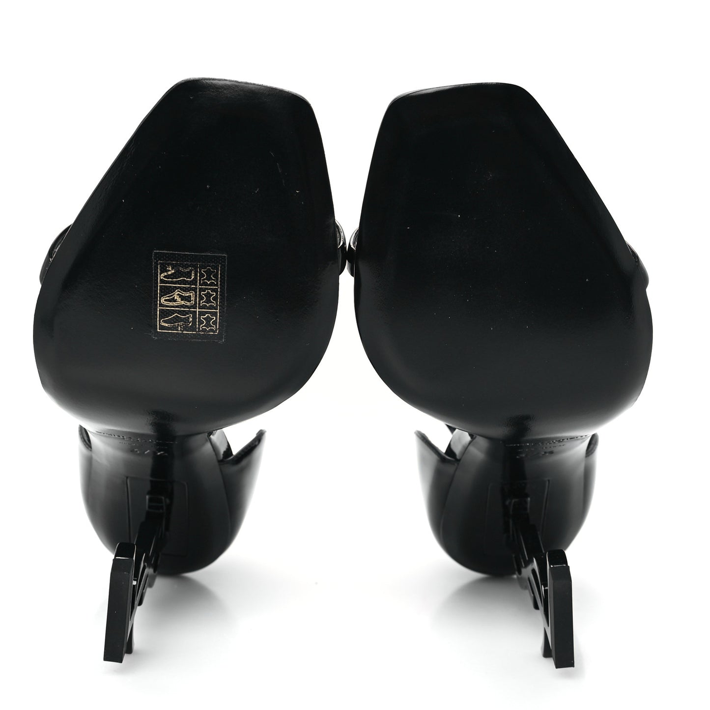 Patent Calfskin Opyum 110 Sandals 37.5 Black