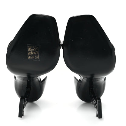 Saint Laurent Patent Calfskin Opyum 110 Sandals 37.5 Black 6 of 10