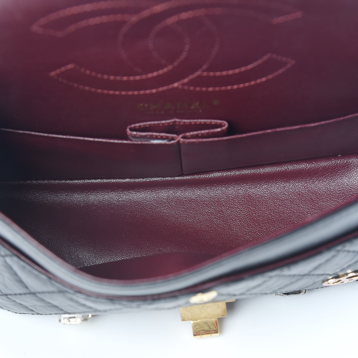 Chanel Aged Calfskin Lucky Charms 2.55 Reissue 225 Flap Black 5 of 10