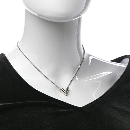 Louis Vuitton Metal Essential V Supple Necklace Silver 2 of 5