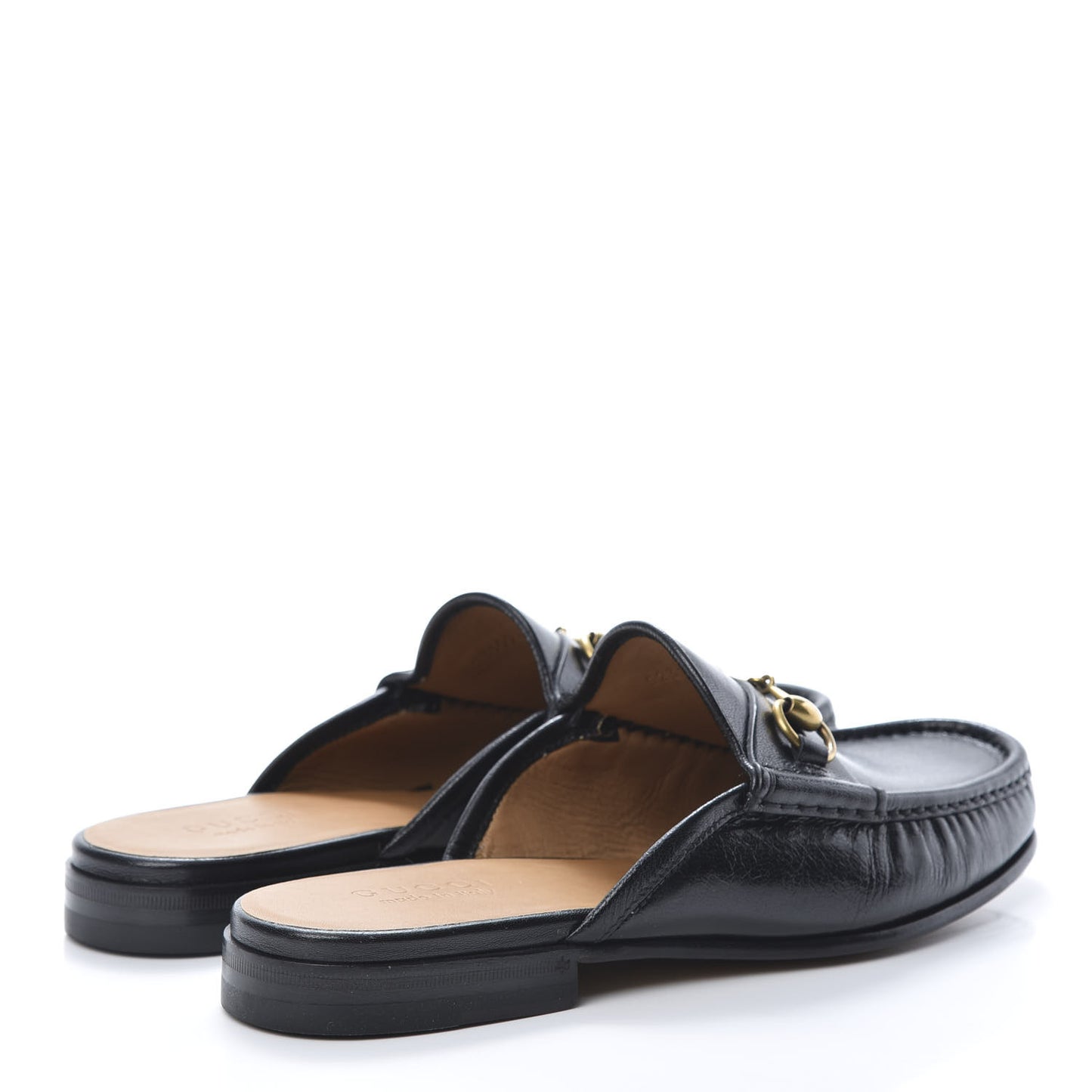 Goatskin Mens Horsebit Slippers 8 Black