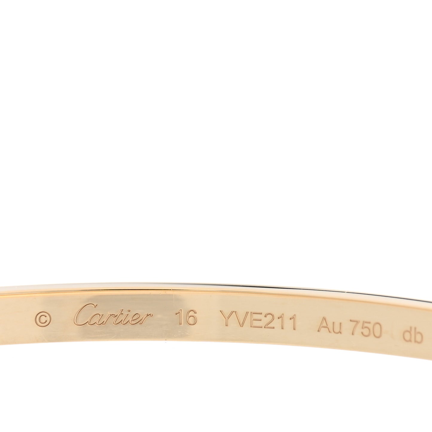 18K Yellow Gold Small LOVE Bracelet 16