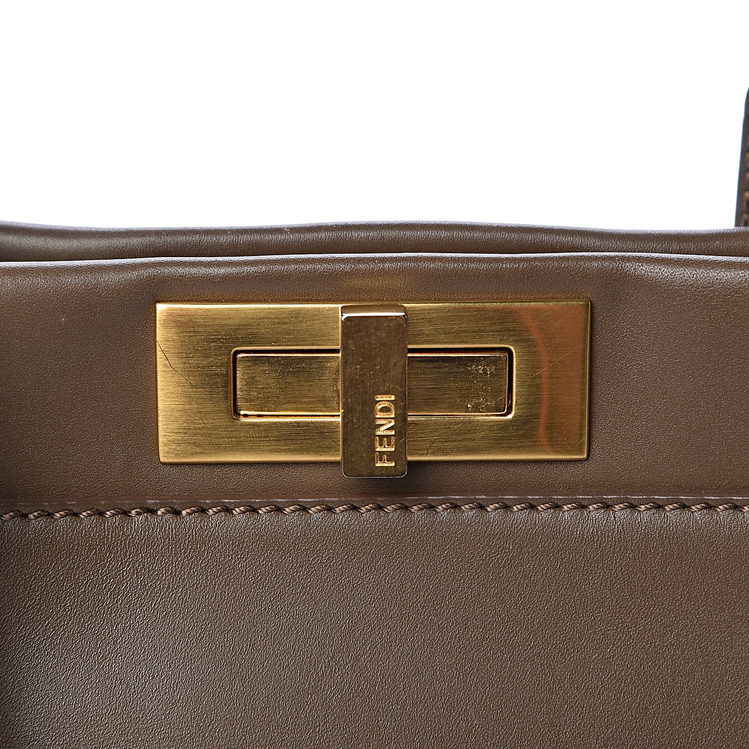 Fendi Vitello Morgan Shiny Nappa Medium Peekaboo Iconic Satchel Foresta Blue 21 of 21