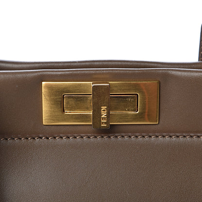 Fendi Vitello Morgan Shiny Nappa Medium Peekaboo Iconic Satchel Foresta Blue 21 of 21