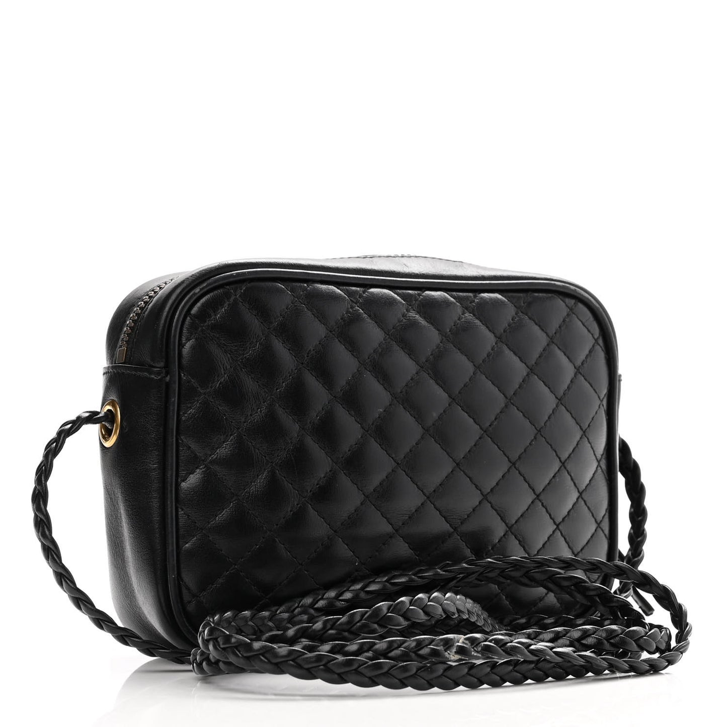 Calfskin Trapuntata Web Mini GG Shoulder Bag Black