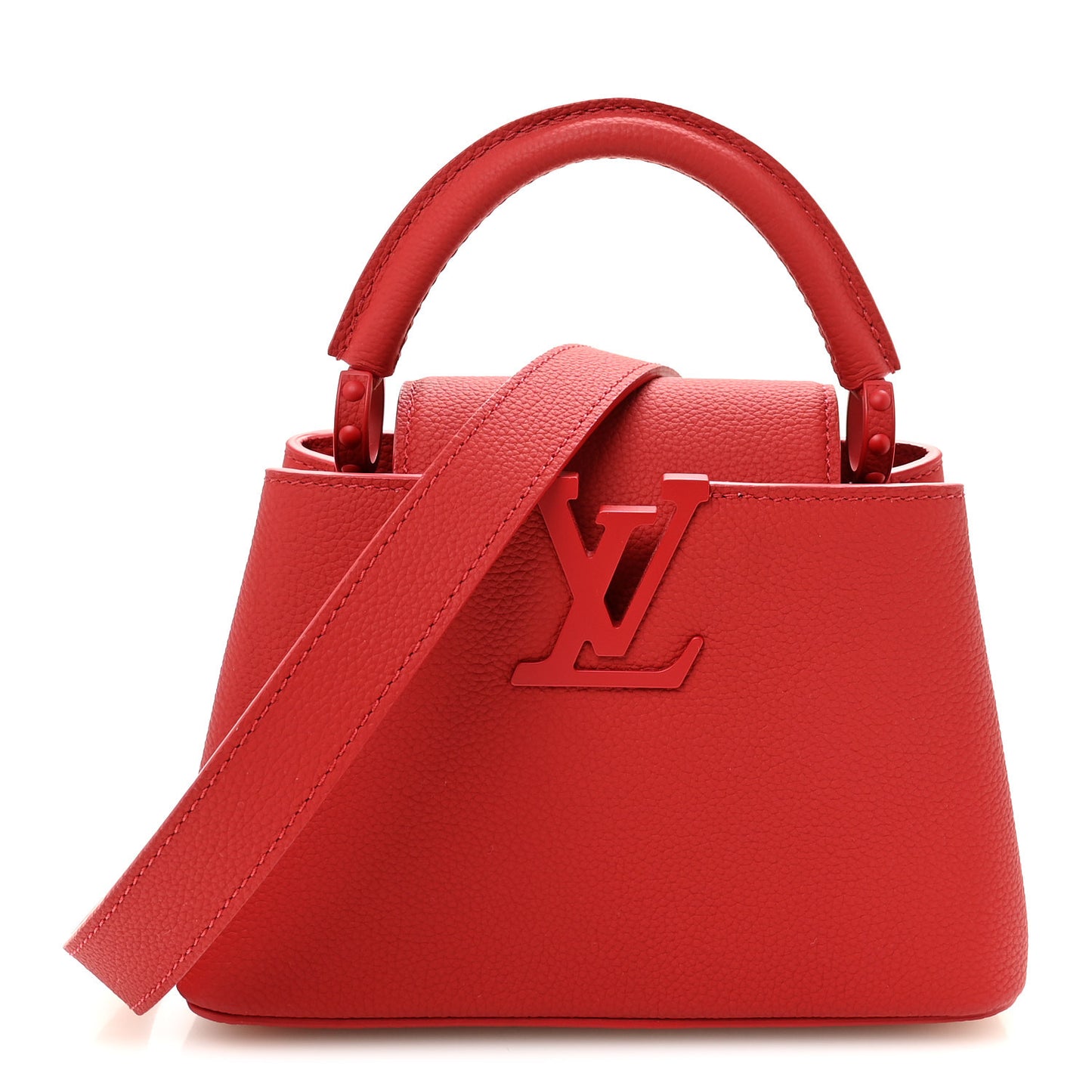 Taurillon Mini Capucines Monochrome Red