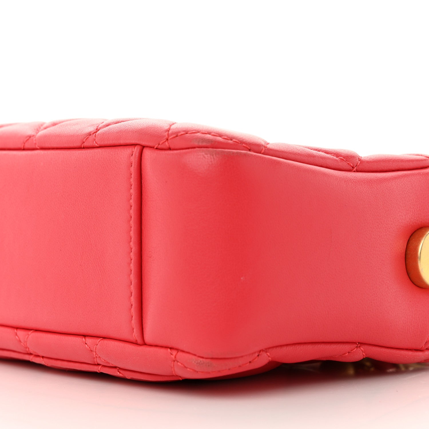 Chanel Lambskin Quilted CC Pearl Crush Camera Case Red 10 of 14