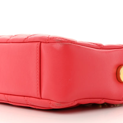 Chanel Lambskin Quilted CC Pearl Crush Camera Case Red 10 of 14