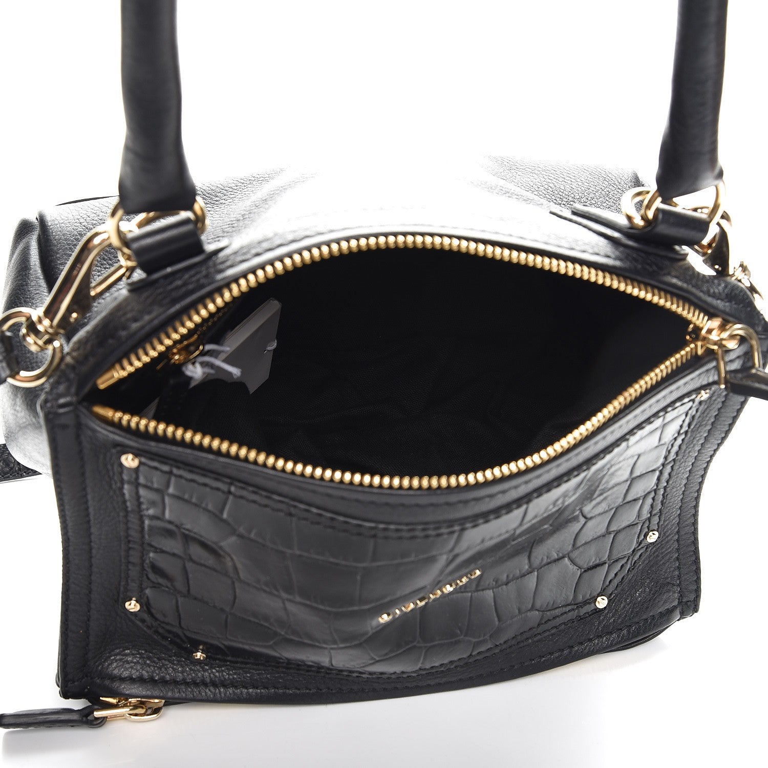 Givenchy Calfskin Crocodile Embossed Small Pandora Black 6 of 8