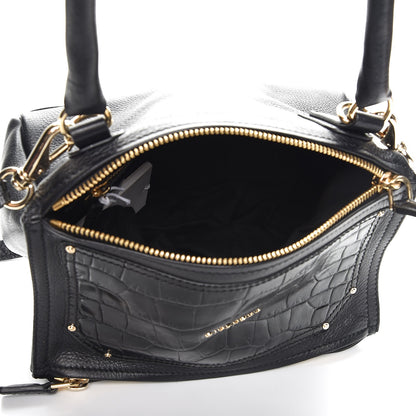 Givenchy Calfskin Crocodile Embossed Small Pandora Black 6 of 8