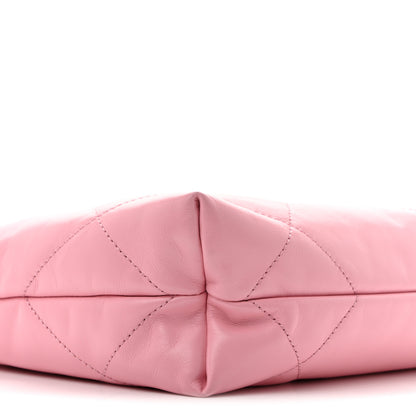 Chanel Shiny Calfskin Quilted Small Chanel 22 Dark Pink 10 of 13