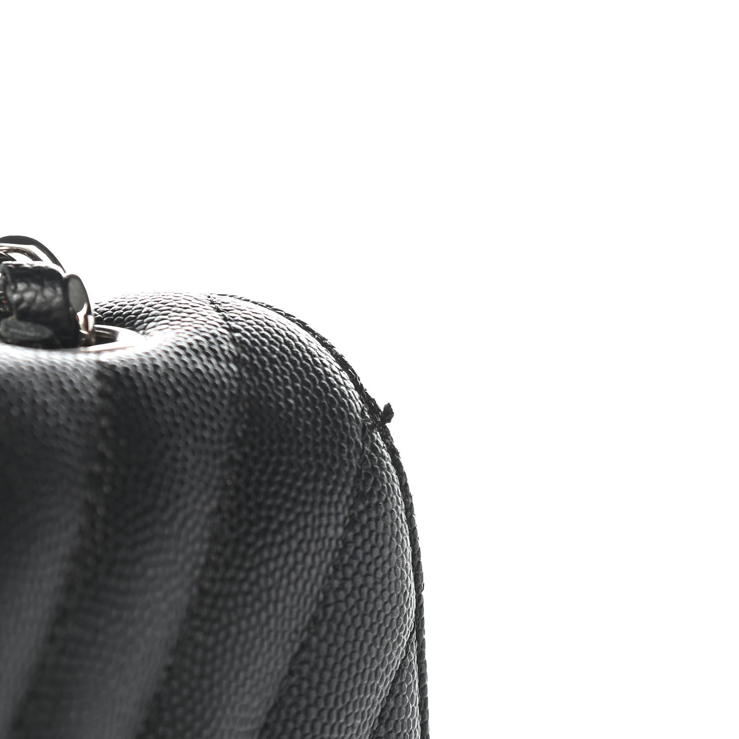 Chanel Caviar Chevron Quilted Mini Rectangular Flap Black 10 of 11
